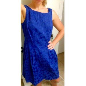 Taylor royal blue midlength dress size 8